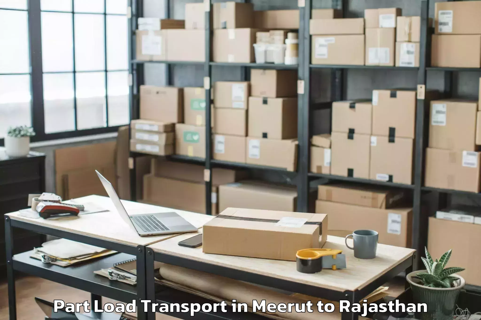 Hassle-Free Meerut to Padampur Part Load Transport